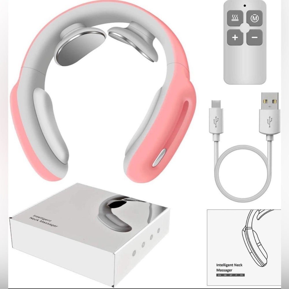 Pink and White Neck Massager
